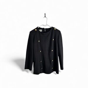 Vintage Act I Sweater Gold Burton Shoulder Pads Black No Sz Tag Se Pics 4607